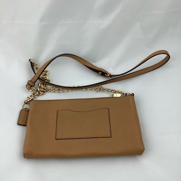 Coach Quinn Pebbled Leather Crossbody in Tan - Picture 2 of 4